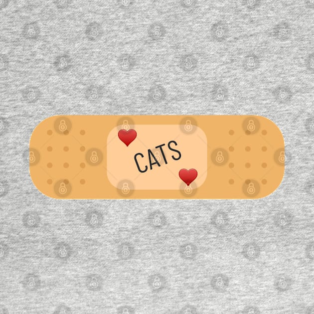 Cats lovers patch - bandaid by Bailamor